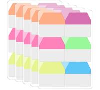 AFIODA 600 PCS Sticky Index Tabs Flags Set - Writable & Repositionable Transparent Index Tabs - Medium File Tabs, Page Markers, Book Tabs for Office, School & Home Organization