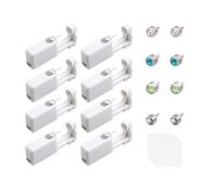 AFIODA Ear Piercing Gun Kit, 8 Pcs Painless Self Ear Piercing Kit, Disposable Sterile Ear Piercing Tool Set with Stud Earrings, Safe Home Use Piercing Kit for Women Men Girls Boys