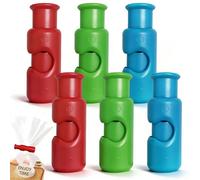 AFIODA Food Bag Clips, 6 Pack Reusable Bag Clips for Food Storage, Plastic Snack & Bread Sealing Clips, Strong Press-to-Close Kitchen Clips for Keeping Food Fresh