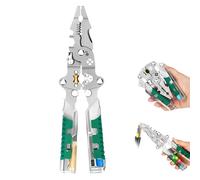 AFIODA Professional Electrical Pliers 18-in-1 Multi Tool, Foldable Wire Stripper Cutter & Crimper with Built-in Voltage Tester and Screwdriver, Electrician Pliers for DIY and Home Electrical Repairs