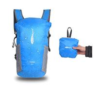 AFISHTOUR Ultralight Waterproof Hiking Backpack for Men & Women, 15L Packable Hiking Daypack, Roll Top Closure Small Dry Bag Backpack for Cycling, Camping, Skiing, Boating (Blue)
