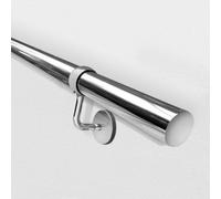 Afit 3.6M Polished Chrome Handrail Kit Easy Fit Includes Rails Brackets Ends Screws Premium Finish For Fast, No Fuss Install