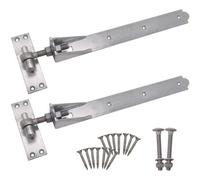 Afit Adjustable Gate Hinges Hook Band Heavy Duty 30Inch / 750mm Galvanised Garage Or Gate Hinges 1Pair With Fixings