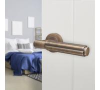 AFIT Antique Brass Fire Door Handle Internal Lever On Rose 1 Pack in Bronze | Size: 150mm x 150mm AFIT Bronze 150mm x 150mm