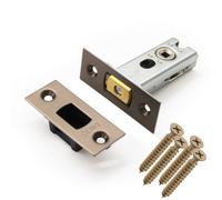 Afit Antique Brass Tubular Bathroom Deadbolt - 76mm Case 57mm Backset