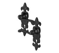 AFIT Black Antique Cast Iron Key Lock Door Handles Backplate 1 Pair | Size: 150mm x 150mm AFIT Black 150mm x 150mm