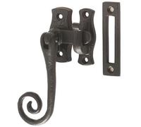 Afit Black Antique Iron Locking Curly Tail Window Fastener - Left Hand 125mm