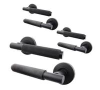 Afit Black Knurled Door Handles Internal Pack 3 Dixon Range