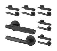 Afit Black Knurled Door Handles Internal Pack 6 Dixon Range