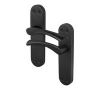 AFIT Black Twist Door Handles Novi Backplate Internal Lever 1 Pair | Size: 150mm x 150mm AFIT Black 150mm x 150mm