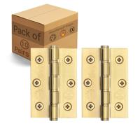 Afit Brass Door Hinges Pvd Finish Stainless Steel Washered Butt Fire Rated Heavy Duty 3 Inch / 76mm Pack Of 10 Pairs