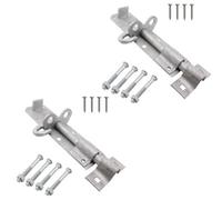 Afit Brenton Pad Lock Bolt Padbolt Lockable Sliding Gate Bolt Heavy Duty 150mm / 6 Inch Galvanised Door & Gate Bolt Pack Of 2