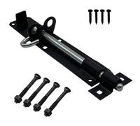 Afit Brenton Pad Lock Bolt Padbolt Lockable Sliding Gate Bolt Heavy Duty 200mm / 8 Inch Black Door & Gate Bolt Pack Of 1