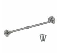 Afit Cabin Hook Galvanised Cast Iron 250mm Heavy Duty French Stable Door Gate Hold Back With Fixings Barrel Style