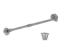 Afit Cabin Hook Galvanised Cast Iron 300mm Heavy Duty French Stable Door Gate Hold Back With Fixings Barrel Style