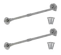 Afit Cabin Hook Pack Of 2 Galvanised Cast Iron 300mm Heavy Duty French Stable Door Gate Hold Back With Fixings Barrel Style