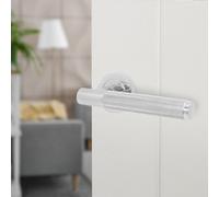 Afit Chrome Door Handle Polished Chrome Internal Lever On Rose Vuori Knurled Textured Grip 1 Pair