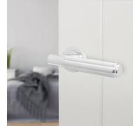 AFIT Chrome Fire Door Handle Polished Chrome Internal Lever On Rose 1 Pack in Silver | Size: 150mm x 150mm AFIT Silver 150mm x 150mm