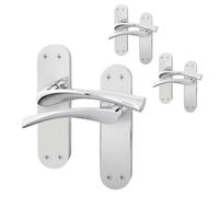 Afit Chrome Internal Twist Door Handles 3 Pairs Novi Backplate Range