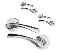 AFIT Chrome Internal Twist Door Handles 3 Pais Novi Range in Silver | Size: 150mm x 150mm AFIT Silver 150mm x 150mm