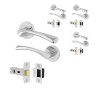 Afit Chrome Internal Twist Door Handles With Latch 4 Pairs Novi Range