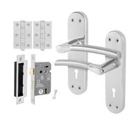 AFIT Chrome Satin Nickel Feature Sashlock Hinges Set Boston in Metallics | Size: 150mm x 150mm AFIT Metallics 150mm x 150mm