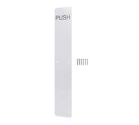 Afit Door Finger Plate, 425 X 75mm Engraved Push With Radius Corners Polished Stainless Steel
