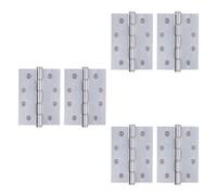 Afit Door Hinges Polished Stainless Steel Washered Butt Hinges Fire Rated Heavy Duty Hinges 4 Inch / 101.6mm - Pack Of 3
