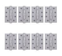 Afit Fire Door Hinges Satin Stainless Steel Heavy Duty Fir Ball Bearing Internal Hinges , 4 Inch/102mm, 4 Pair