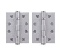 Afit Fire Door Hinges Satin Stainless Steel Heavy Duty Fire Rated Ball Bearing Internal Hinges , 4 Inch/102mm, 1 Pair