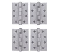 Afit Fire Door Hinges Satin Stainless Steel Heavy Duty Fir Ball Bearing Internal Hinges , 4 Inch/102mm, 2 Pair