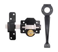 Afit Gate Bolt Lock Long Throw And Pull Handle Suit Gates Up To 70mm Thickness Key Outside Key Inside