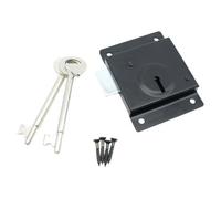 Afit Gate Press Lock - Surface Mounted - 3 Inch - Black + 3 Keys