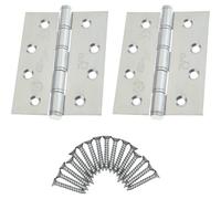 Afit Grade 7 Polished Stainless Steel Washered Hinges - 101.6 X 76.2 X 2.0mm Pair