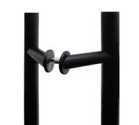 Afit Guardsman Entrance Offset Pull Handles - Back To Back Fix - 1800 X 32mm 1600mm C/c - Matt Black