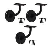 Afit Handrail Bracket Black Pack 3 Banister Brackets Stair Banister Wall Handrail 63mm