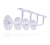 Afit Handrail Bracket White Pack 4 Wall Mounted Strong Steel 63mm