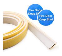AFIT Intumescent Strip Surface Fire Door Seal Set Self Adhesive Fd30 Fire Smoke Draft Protection 5.2M White 5-Year Guarantee