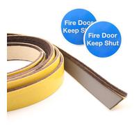 AFIT Intumescent Strip Surface Fire Door Seal Set Self Adhesive Fd30 Fire Smoke Draft Protection 5.2M Brown 5-Year Guarantee
