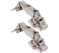 Afit Kitchen Cabinet Hinge 35mm Clip On Sprung Soft Close Hinge Full Overlay 165 Deg C/w Euro Screw On Plate Pack Of 2