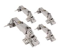 Afit Kitchen Cabinet Hinge 35mm Clip On Sprung Soft Close Hinge Full Overlay 165 Deg C/w Screw On Plate Pack Of 4