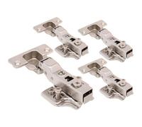 Afit Kitchen Cabinet Hinge 35mm Clip On Sprung Soft Close Hinge Half Overlay 110 Deg C/w Euro Screw On Plate Pack Of 4