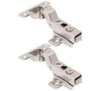 Afit Kitchen Cabinet Hinge 35mm Clip On Sprung Soft Close Hinge Inset 110 Deg C/w Screw On Plate Pack Of 2