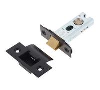 Afit Matt Black Bolt Through Tubular Latch Fir 76mm Case 57mm Backset