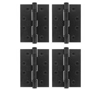 Afit Matt Black Door Hinges - 4 Inch / 102mm Internal Fire Door Hinges - 2 Pairs