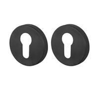Afit Matt Black Euro Profile Keyhole Escutcheon - Pair