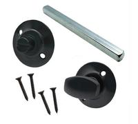 Afit Matt Black Ringed Bathroom Turn And Release 5mm Spindle
