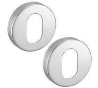 Afit Oval Cover Escutcheon - 52 X 8mm - Satin Stainless Steel - Pack Of 2