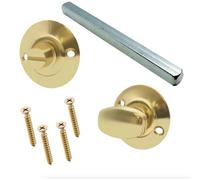 Afit Polished Brass Ringed Bathroom Turn And Release 5mm Spindle