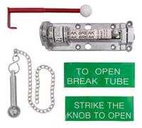 Afit Redlam Bolt Break Glass Emergency Exit Door Panic Bolt - Satin Aluminium
